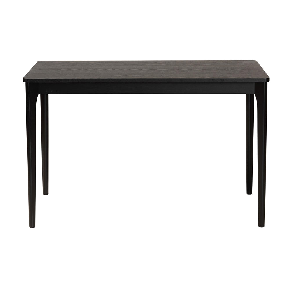 Sherwin Mid-Century Modern Black Finished Wood Dining Table
