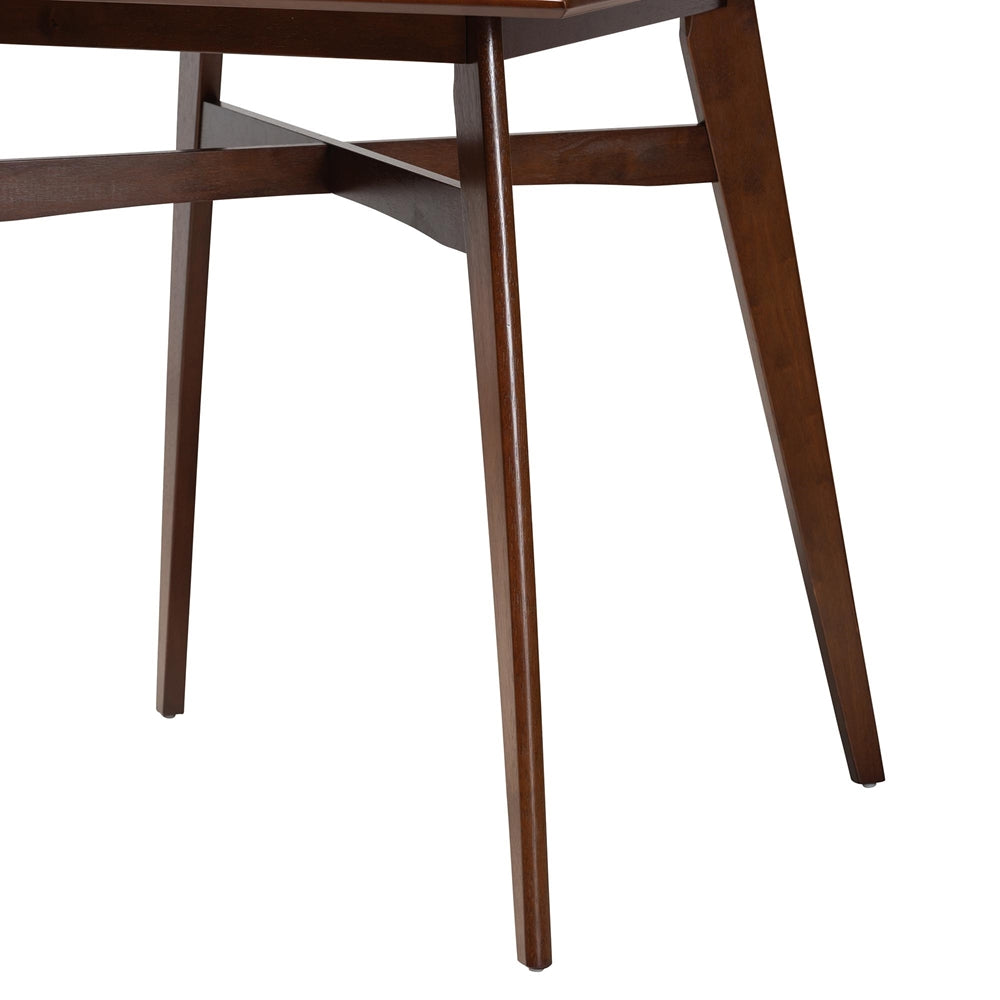 Leena Mid-Century Modern Walnut Brown Finished Wood Counter Height Pub Table