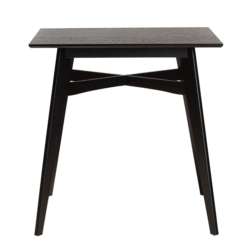 Leena Mid-Century Modern Black Finished Wood Counter Height Pub Table