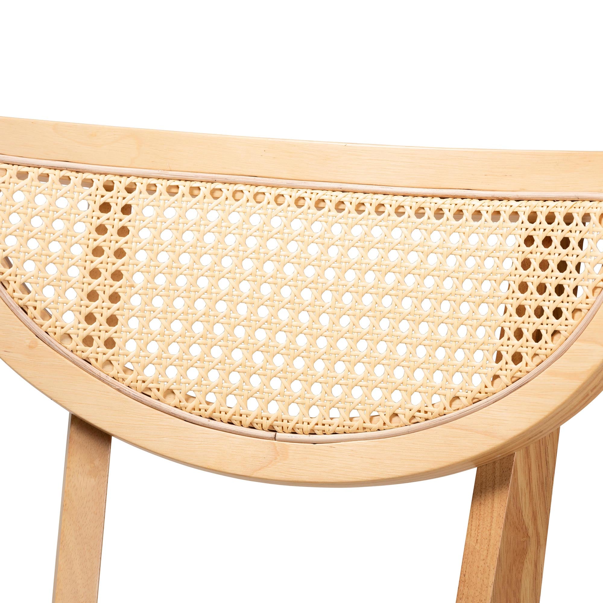 Dannell Mid-Century Modern Grey Fabric and Natural Oak Finished Wood 5-Piece Dining Set