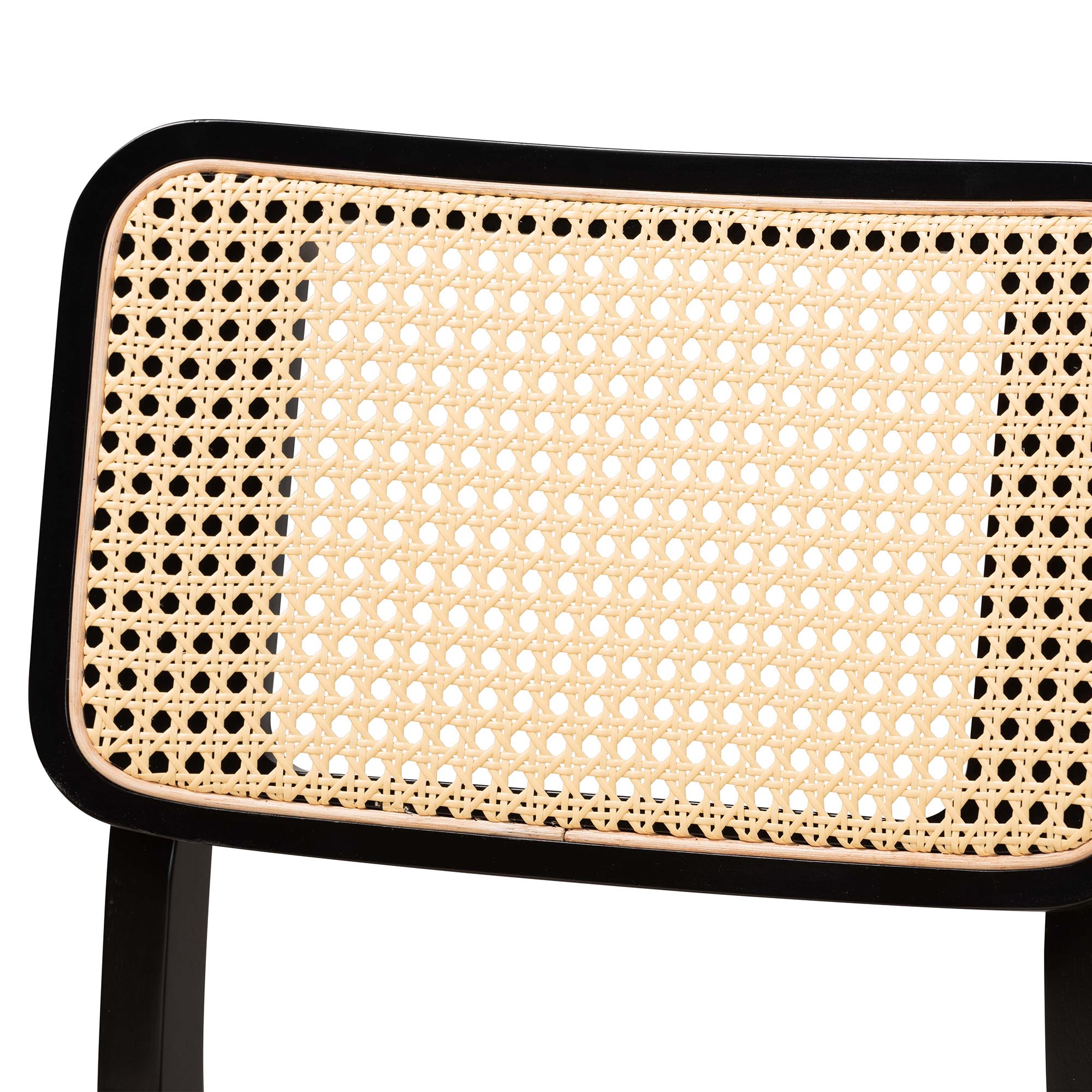 Dannon Mid-Century Modern Cream Fabric and Black Finished Wood 5-Piece Dining Set