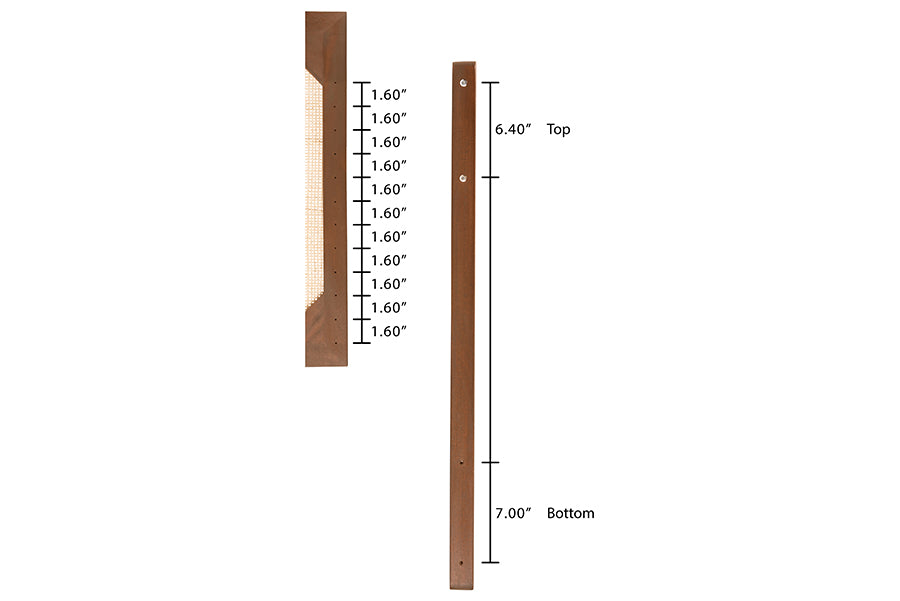 bali & pari Holitz Modern Bohemian Walnut Brown Finished Bayur Wood Queen Size Headboard