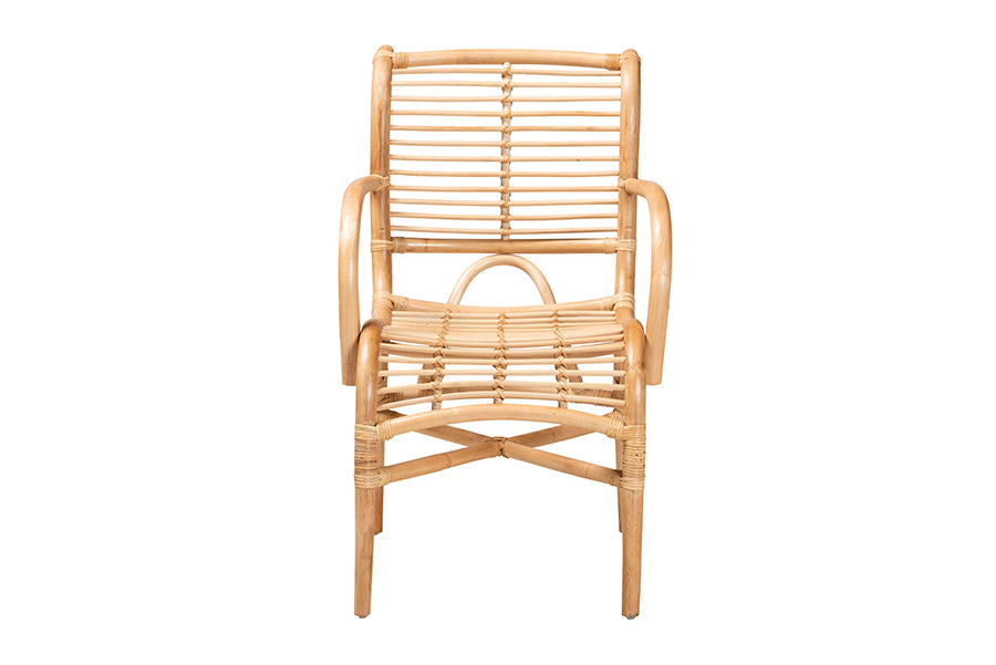 bali & pari Seminyak Modern Bohemian Natural Rattan Lounge Chair