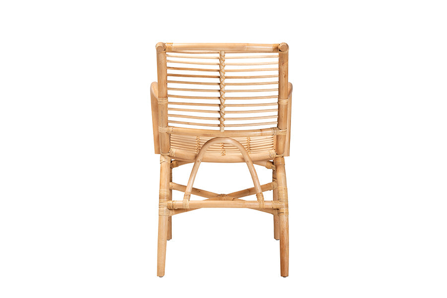 bali & pari Seminyak Modern Bohemian Natural Rattan Lounge Chair