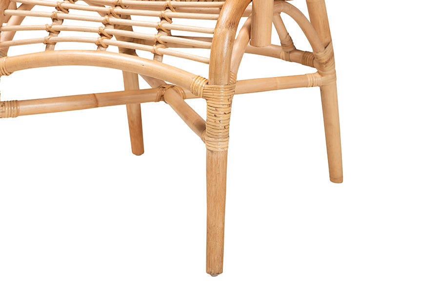 bali & pari Seminyak Modern Bohemian Natural Rattan Lounge Chair
