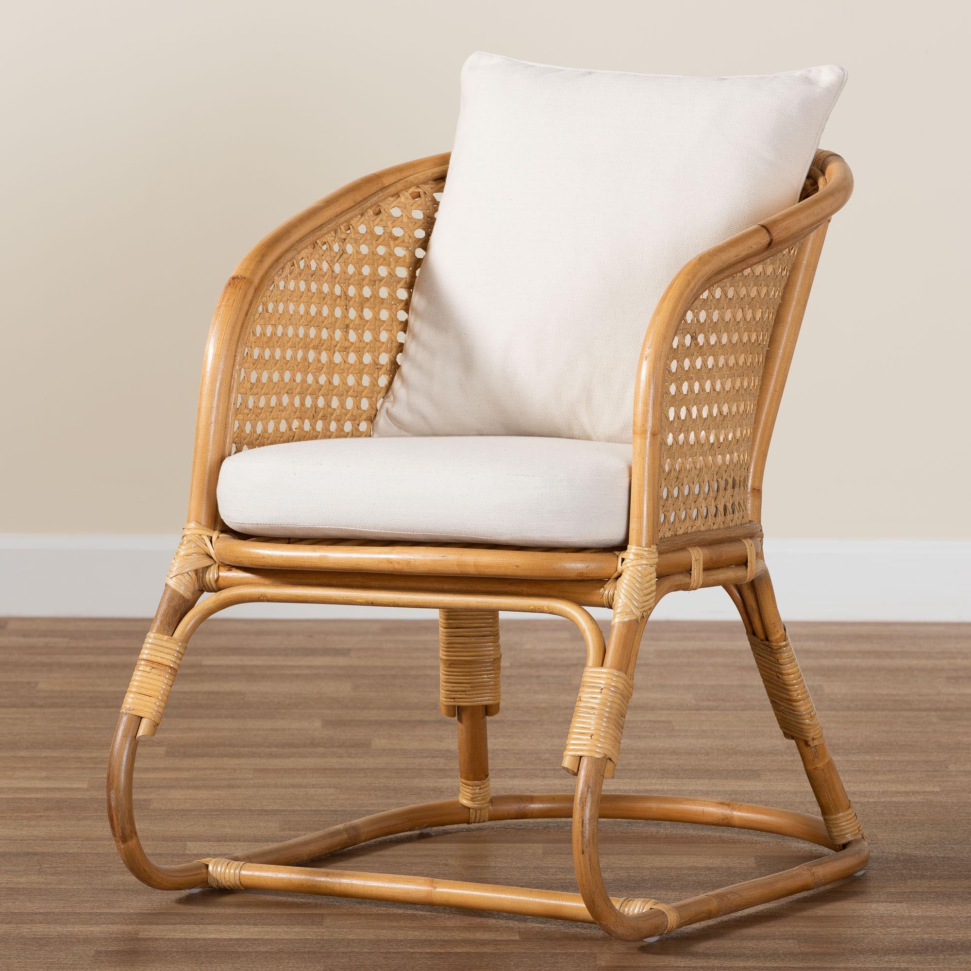 Niko Bohemian Light Honey Rattan Arm Chair