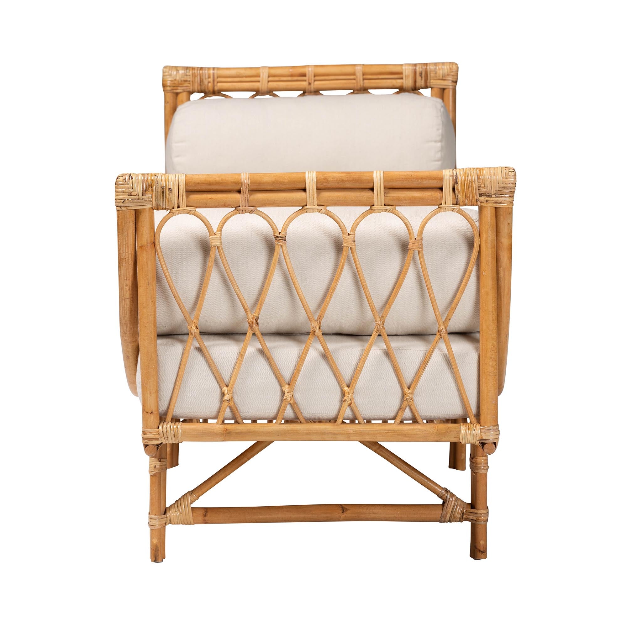 Pari Macias Modern Bohemian Natural Brown Rattan Daybed