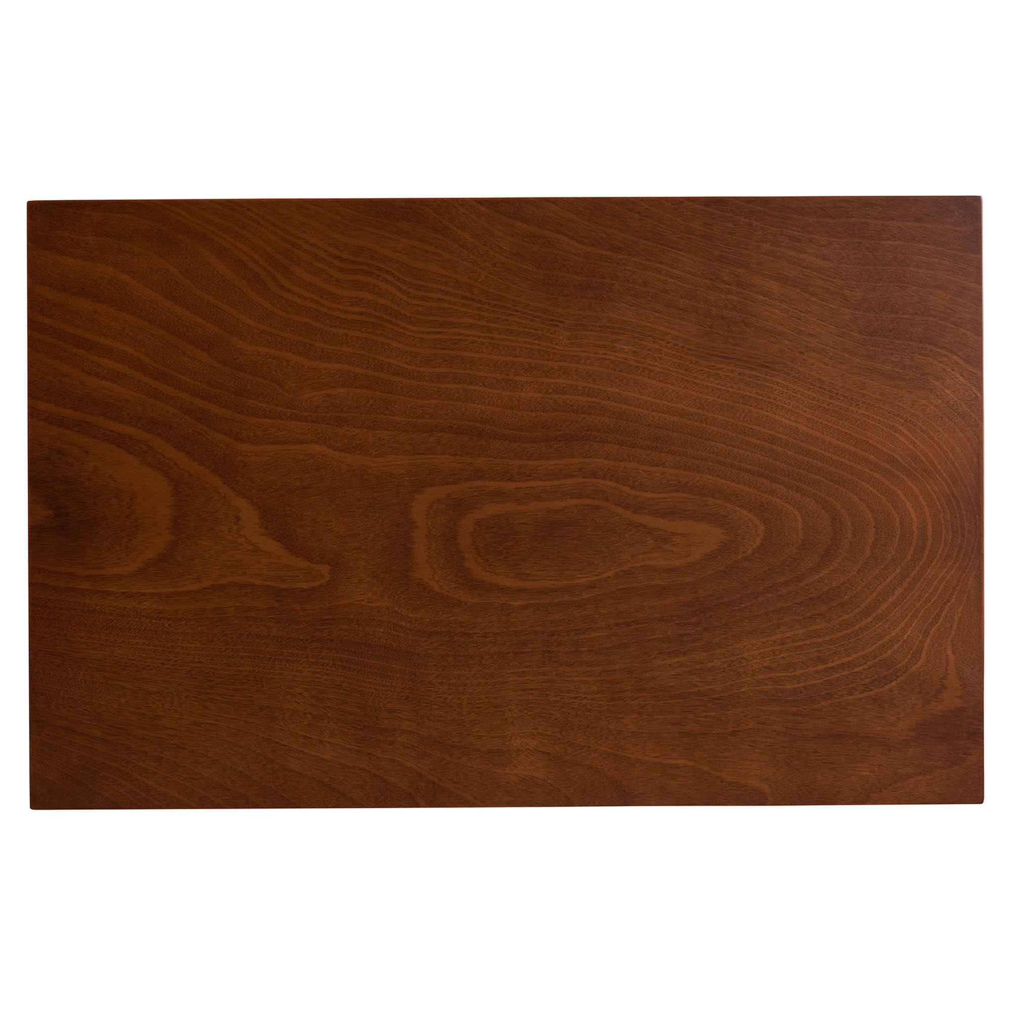 Jeriah Mid-Century Modern Walnut Brown Finished Wood and Woven Rattan 5-Piece Dining Set