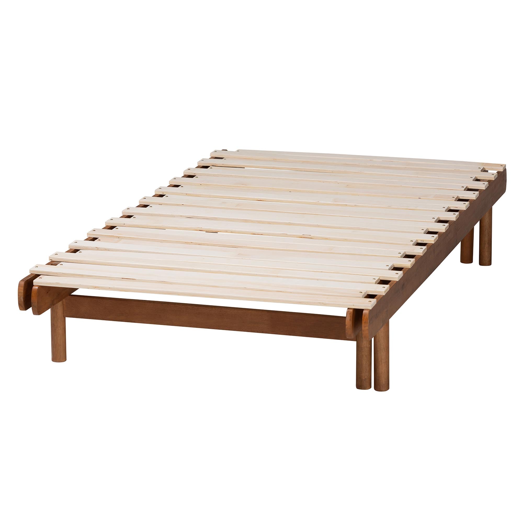 Bolivia Walnut Brown Wood Expandable Twin to King Bed Frame