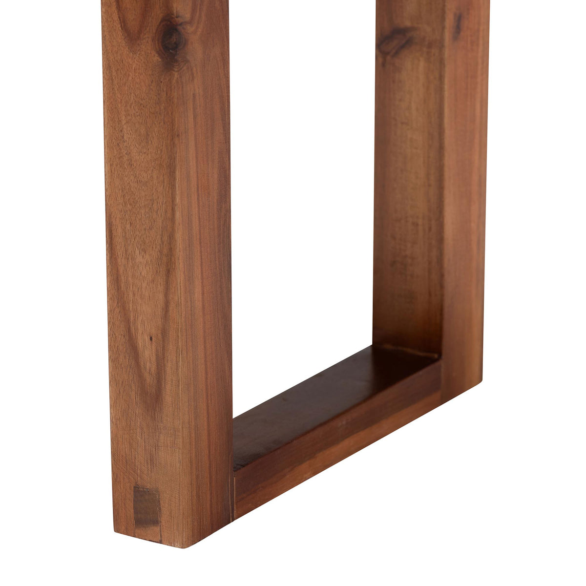 Prunella Modern Bohemian Two-Tone Navy Blue and Natural Brown Seagrass and Acacia Wood Accent Bench
