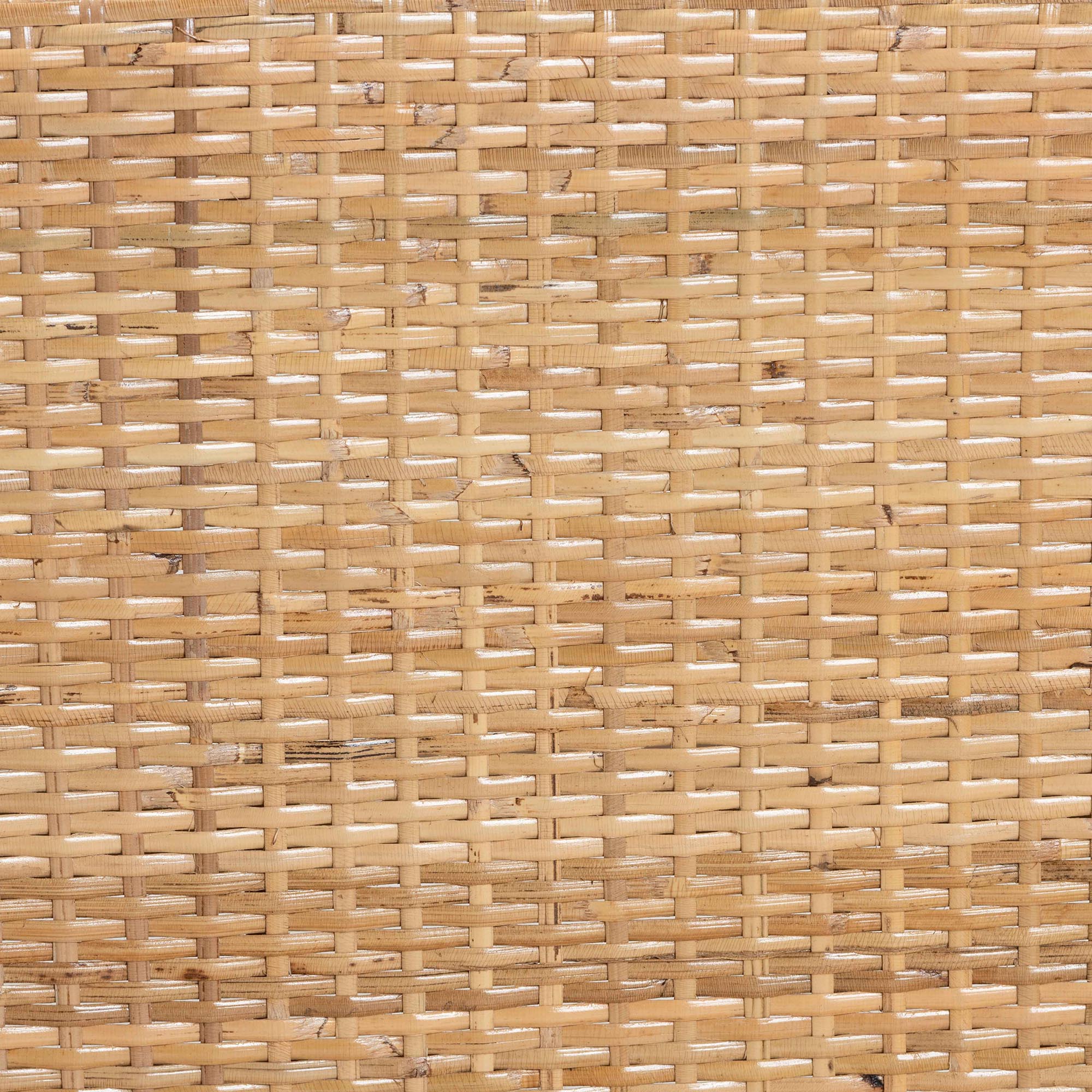 Papua Modern Bohemian Natural Rattan and Walnut Brown Acacia Wood Dining Chair