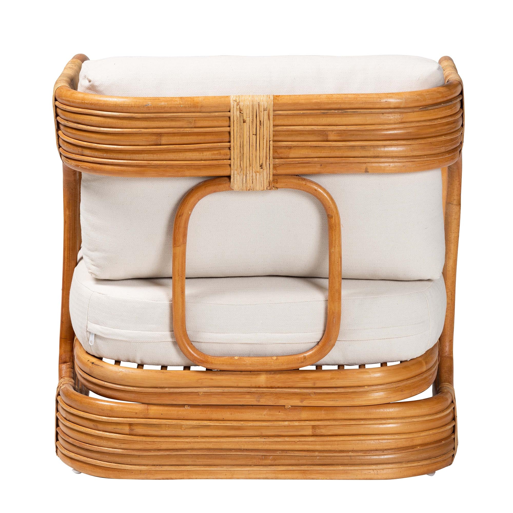 Corsa Modern Bohemian Natural Rattan Arm Chair