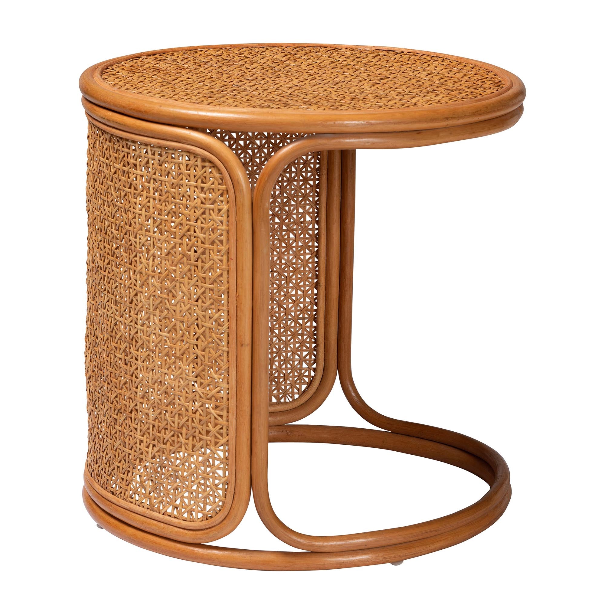 Eldon Bohemian Honey Rattan Large End Table