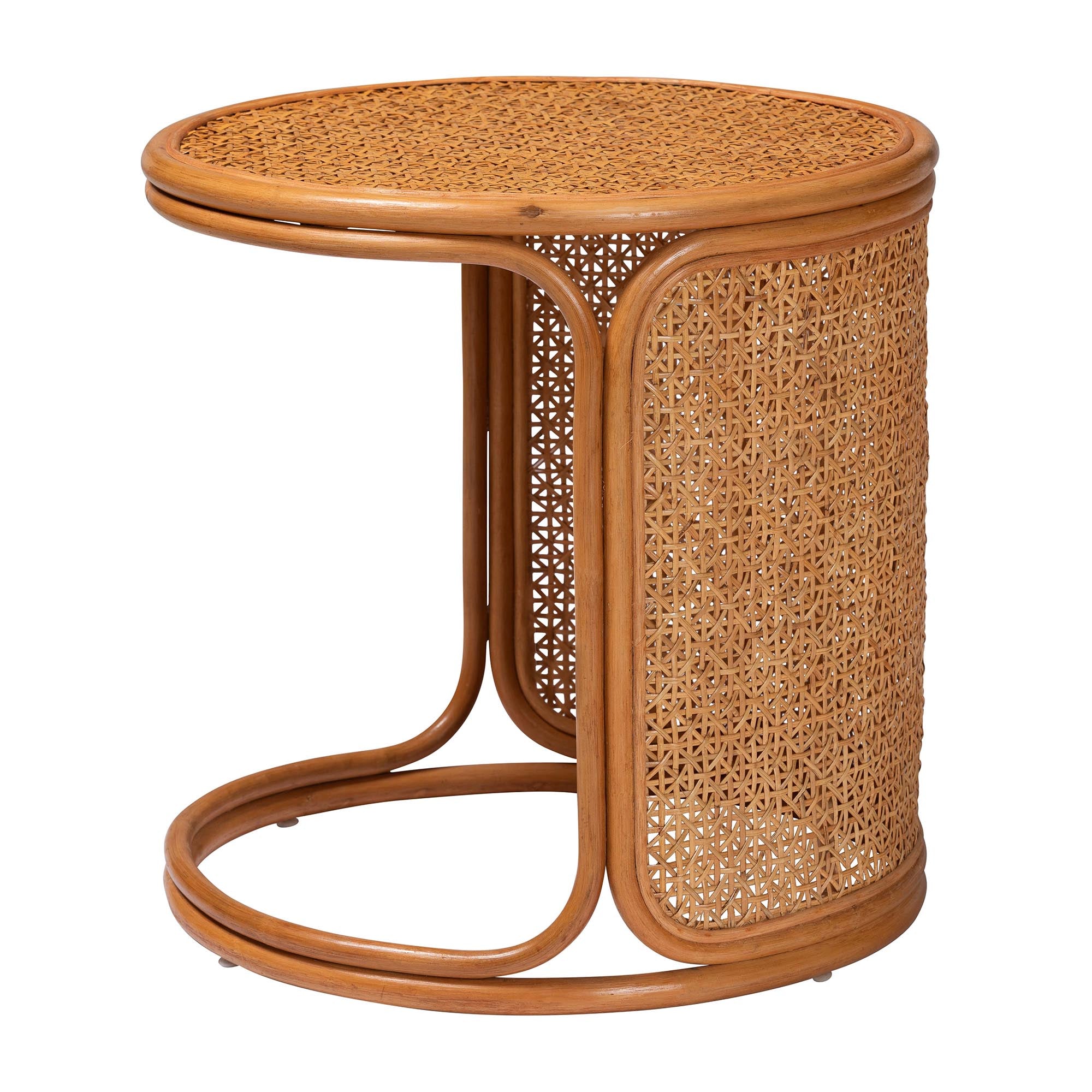 Eldon Bohemian Honey Rattan Large End Table