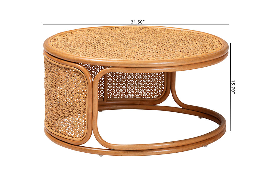 Eldon Bohemian Honey Rattan Coffee Table