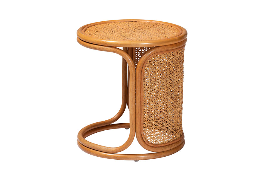 Eldon Bohemian Honey Rattan End Table