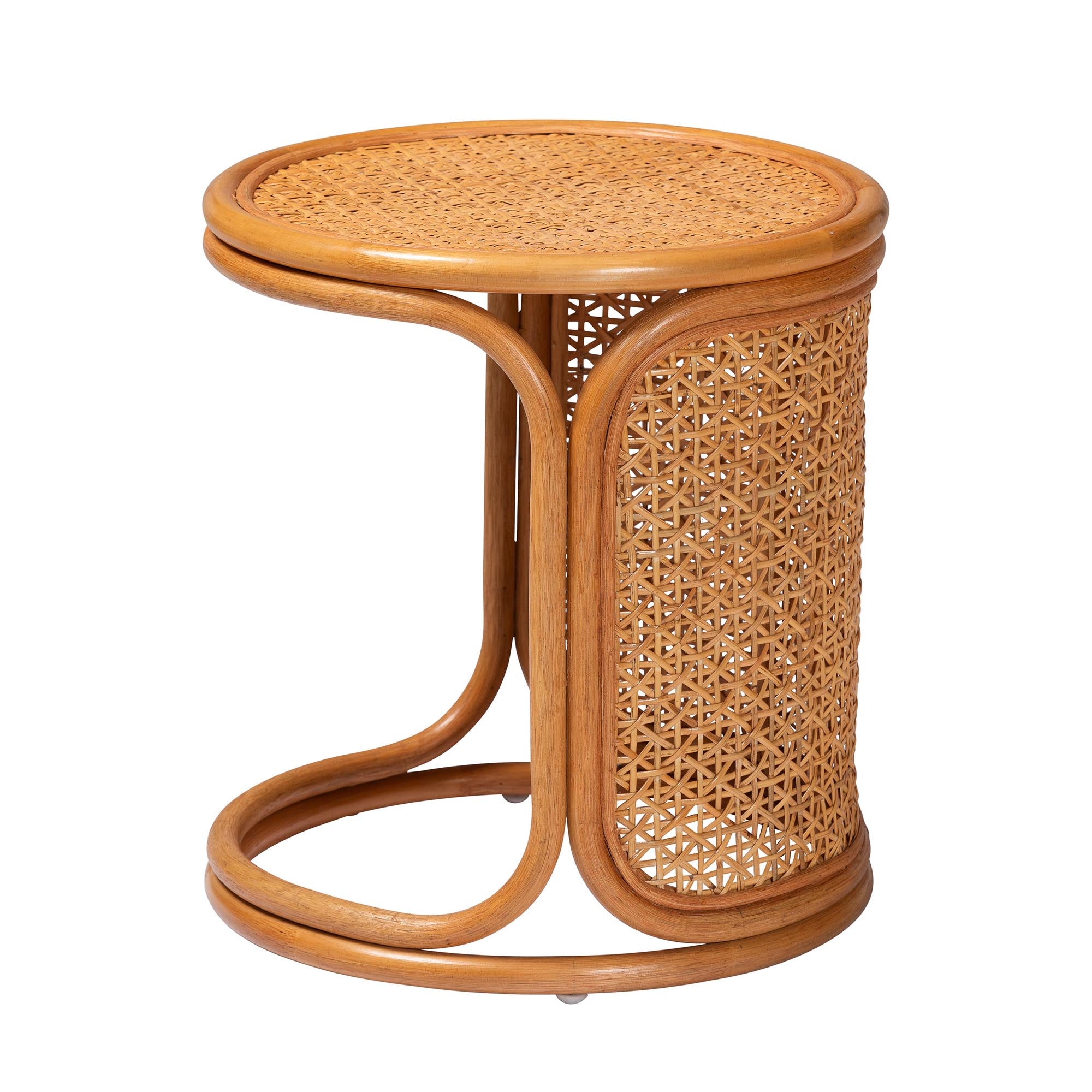 Eldon Bohemian Honey Rattan End Table