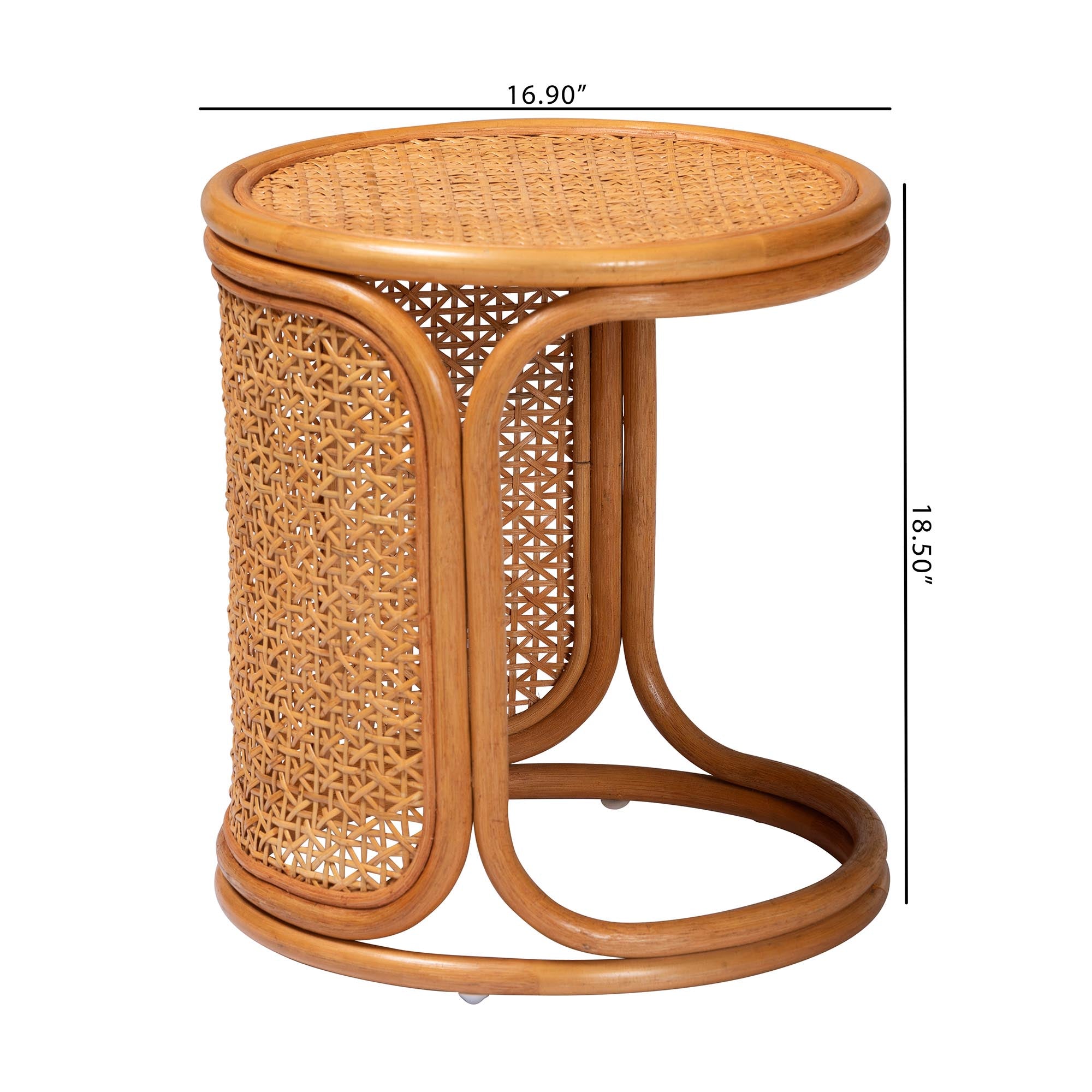 Eldon Bohemian Honey Rattan End Table