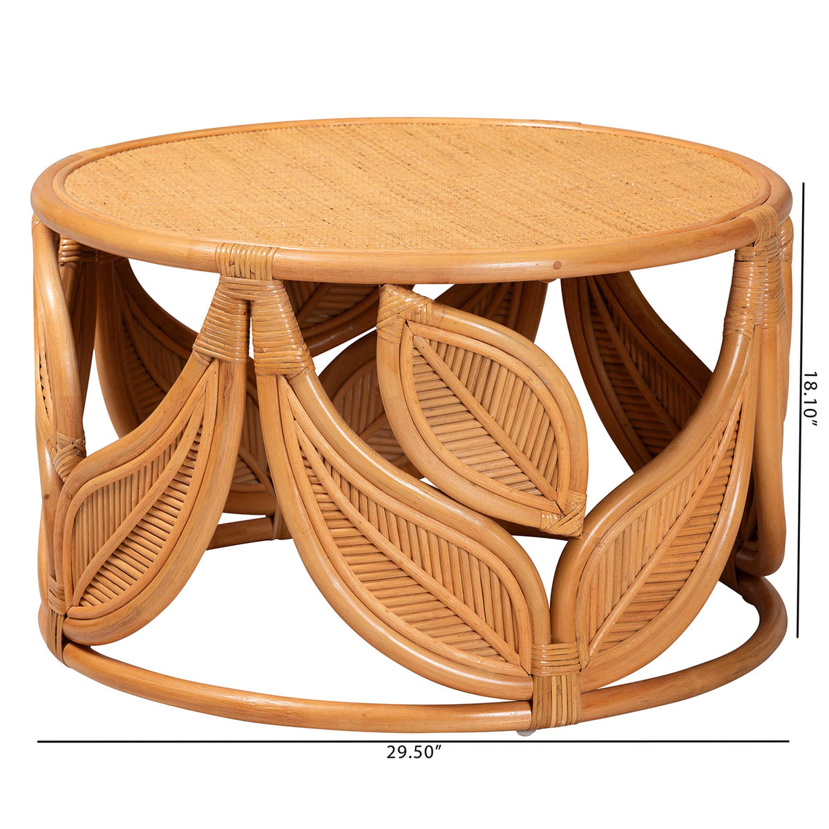 Raflesia Modern Bohemian Natural Rattan Coffee Table