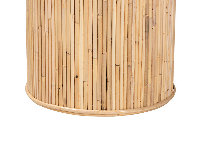 Iryna Modern Bohemian Natural Rattan Console Table