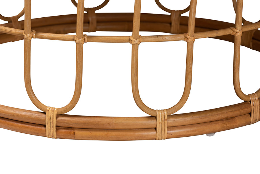 Phoenix Modern Bohemian Light Honey Rattan Coffee Table