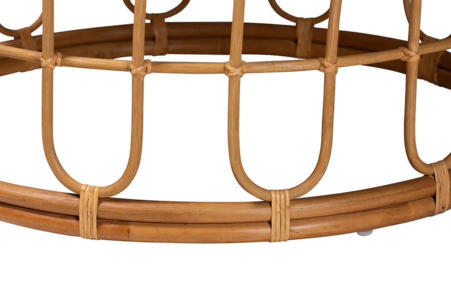 Phoenix Modern Bohemian Light Honey Rattan Coffee Table