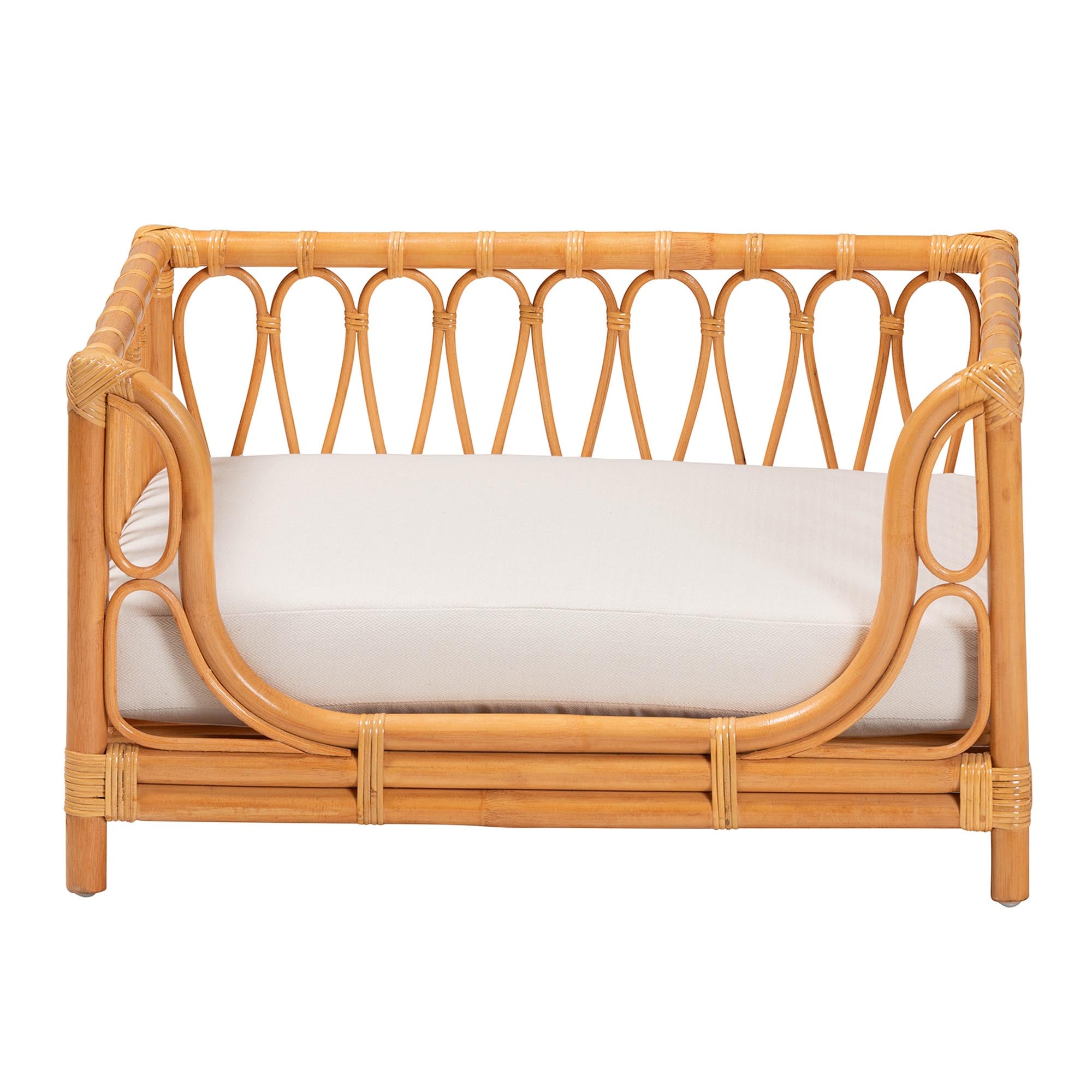 Kierra Bohemian Honey Rattan Pet Bed
