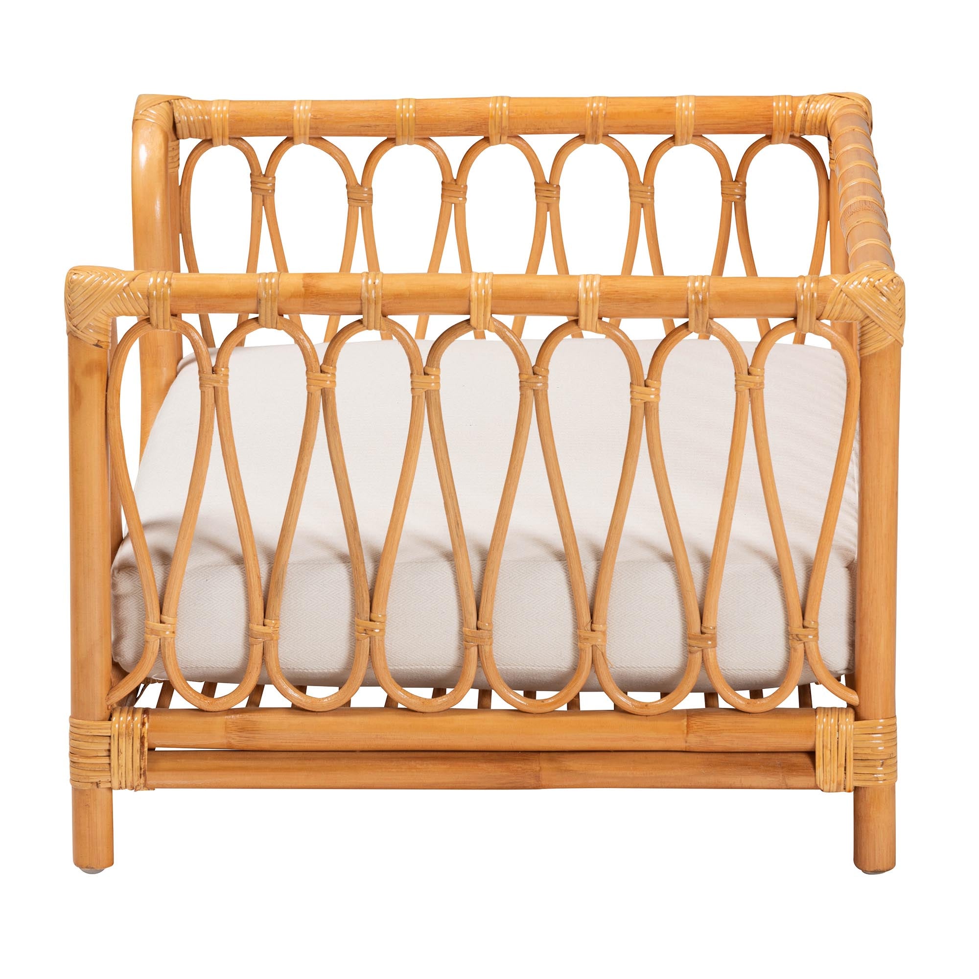 Kierra Bohemian Honey Rattan Pet Bed