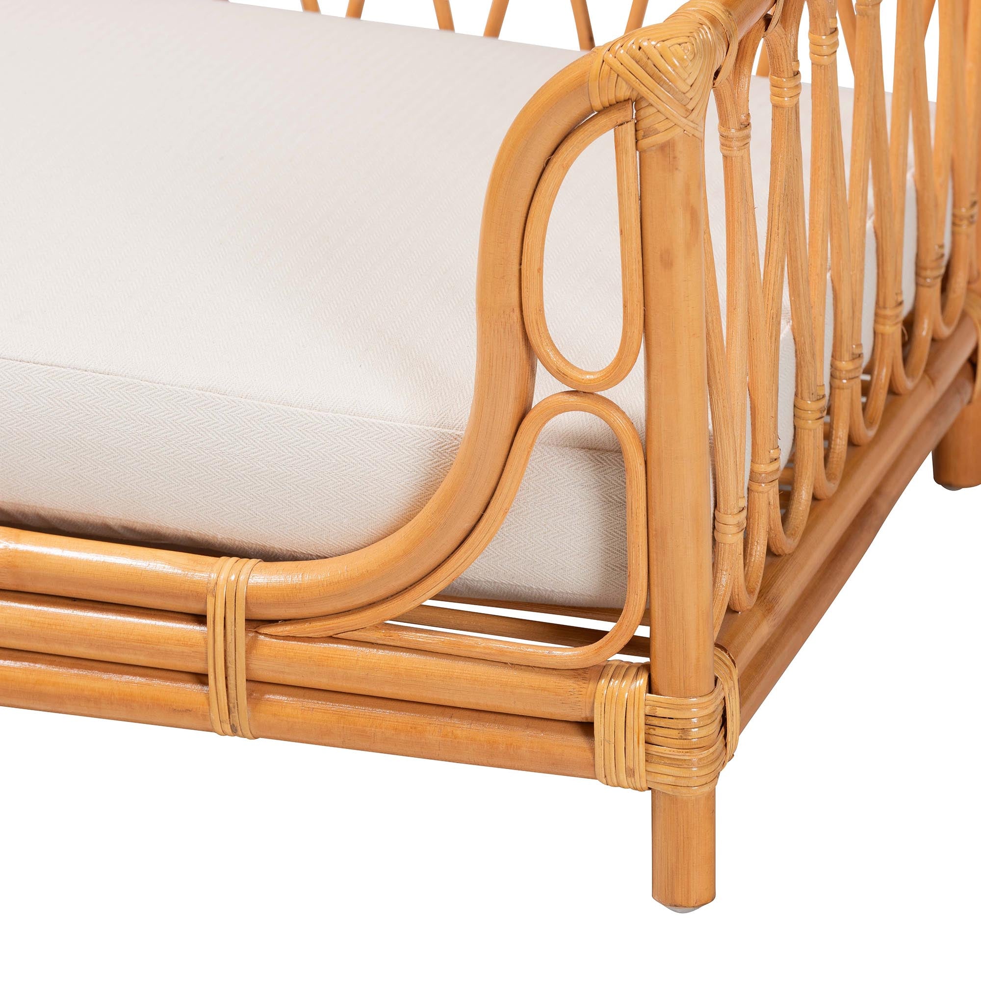 Kierra Bohemian Honey Rattan Pet Bed