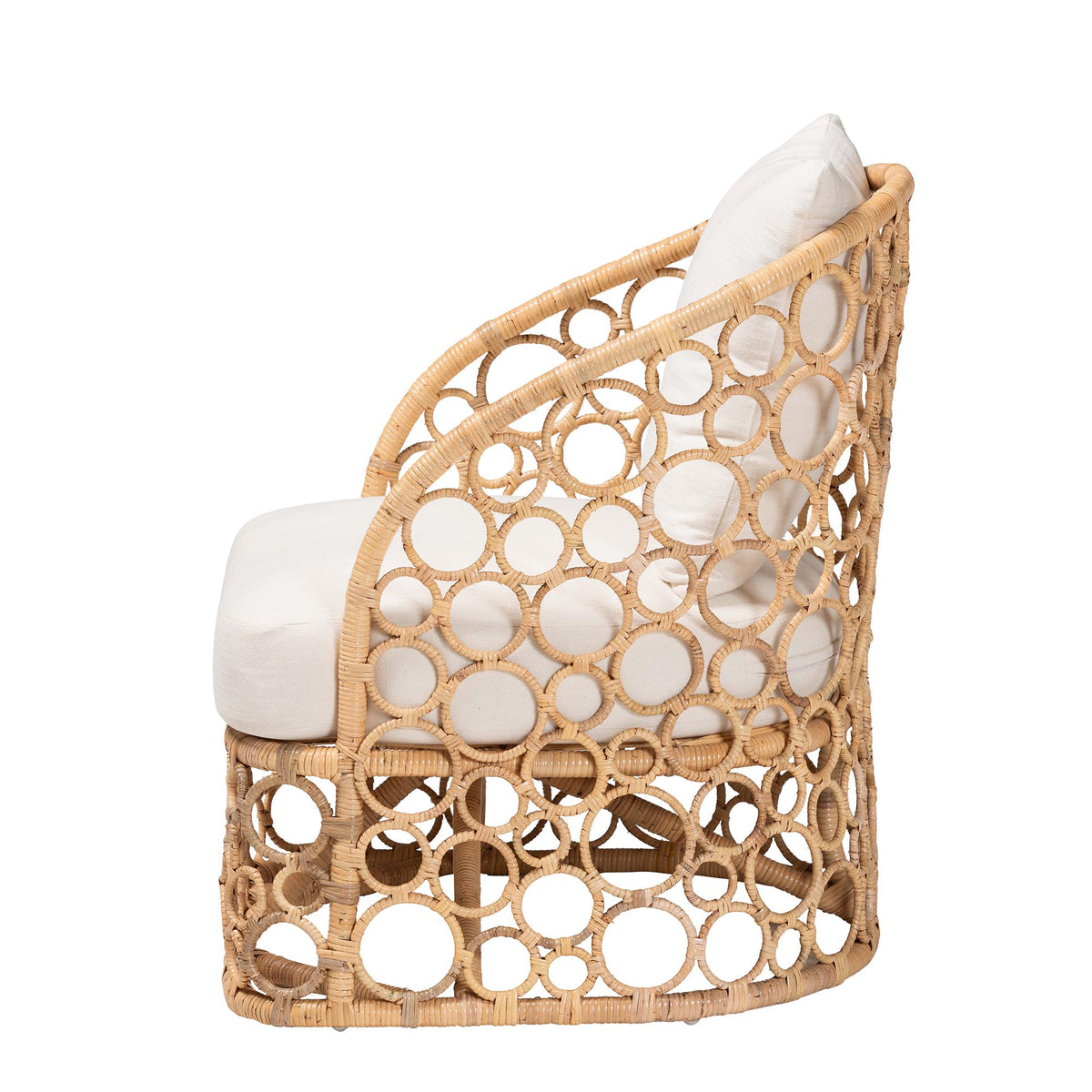 Prisca Bohemian Light Honey Rattan Accent Chair