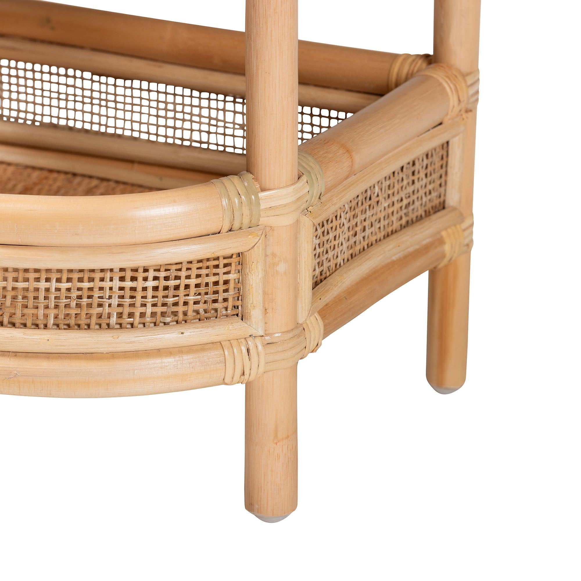 Divitia Bohemian Natural Rattan 1-Drawer Nightstand