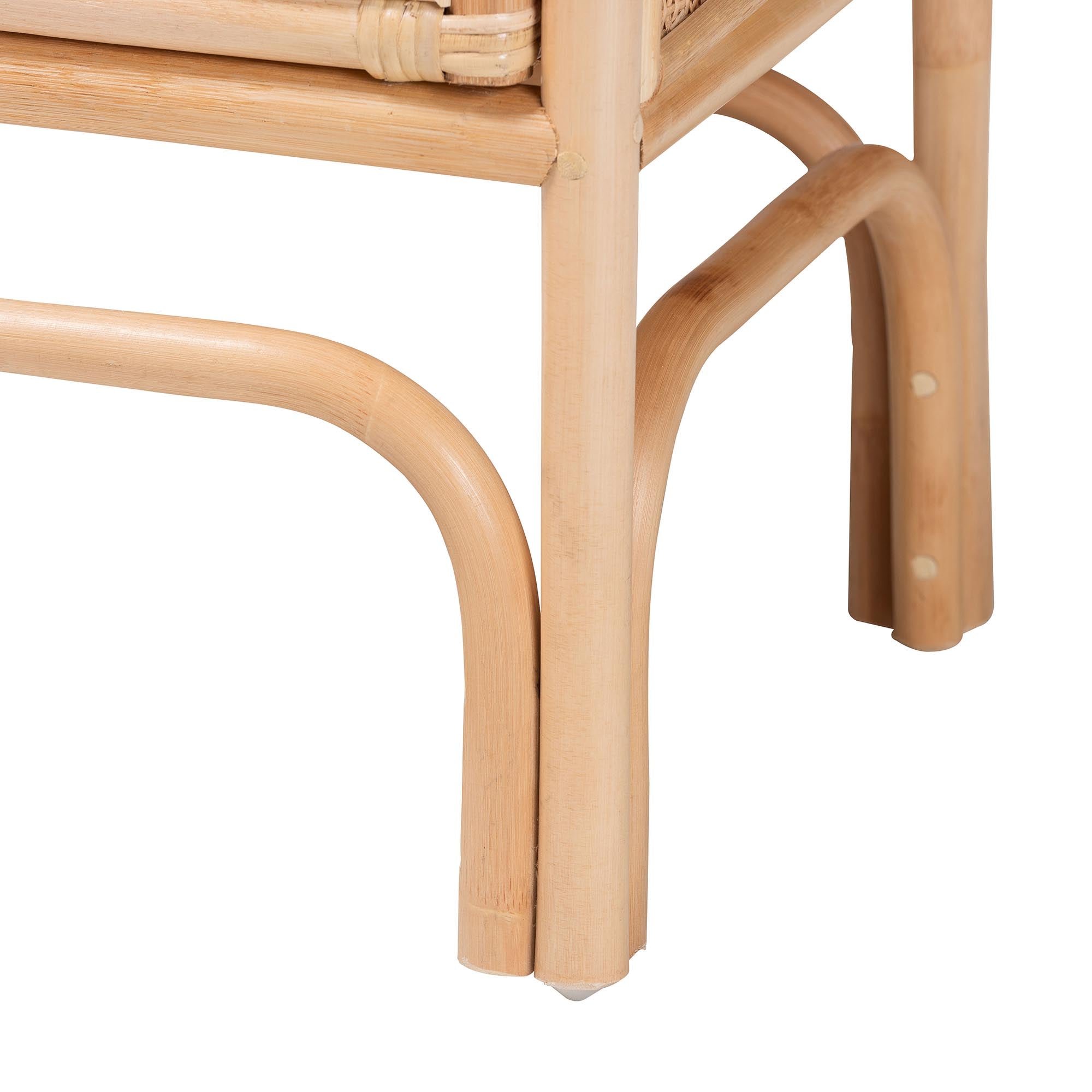 bali & pari Carabella Bohemian Natural Rattan 1-Drawer Nightstand