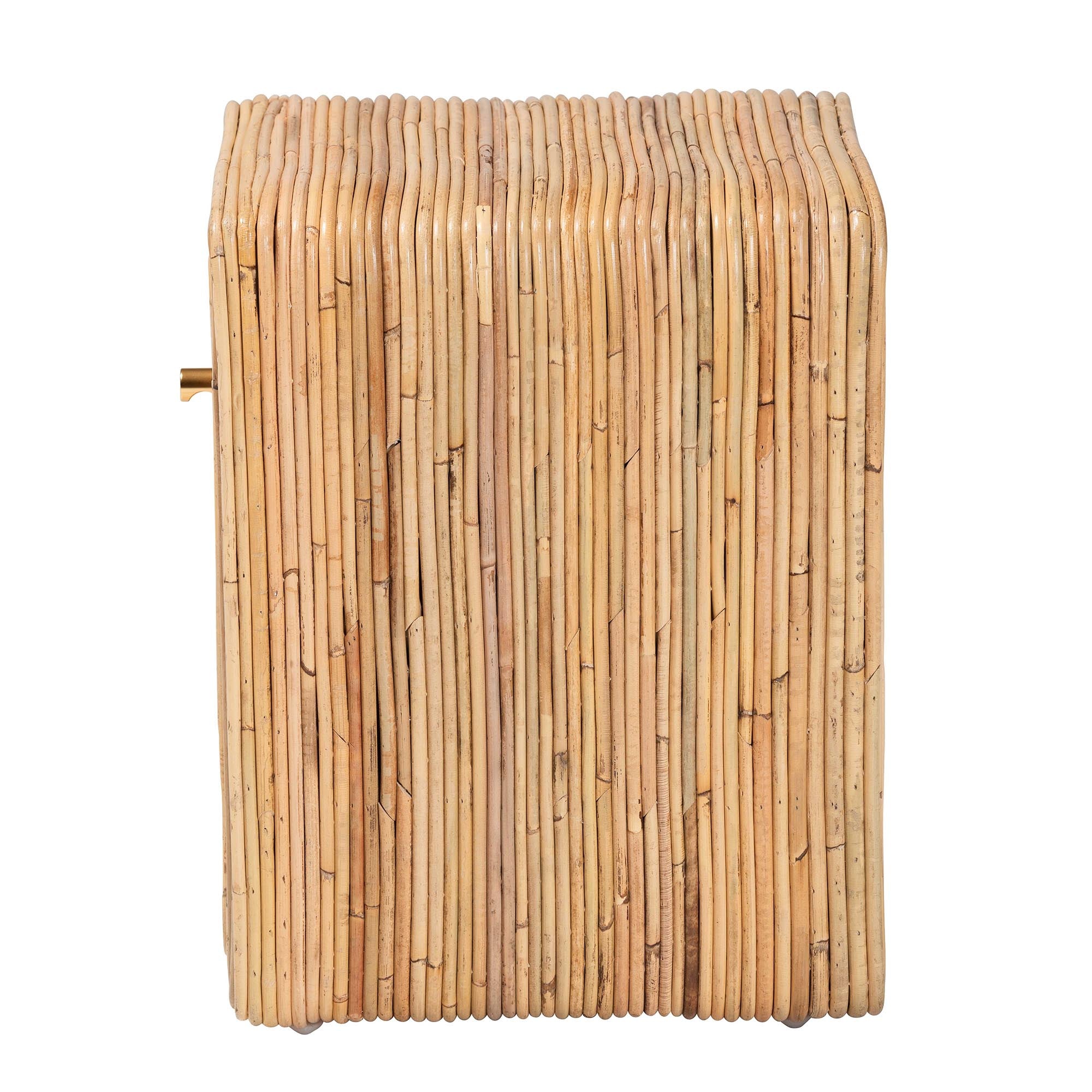 Rosina Bohemian Natural Rattan 1-Drawer Nightstand