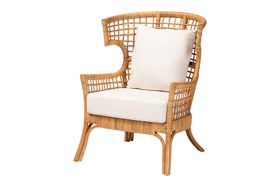Regina Bohemian Light Honey Rattan Arm Chair