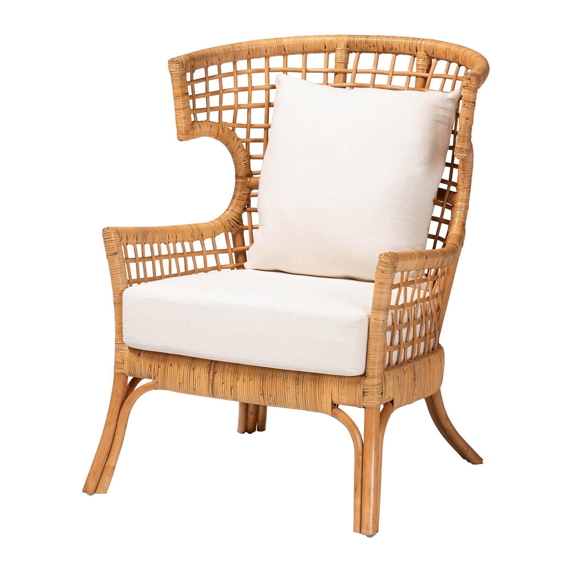 Regina Bohemian Light Honey Rattan Arm Chair