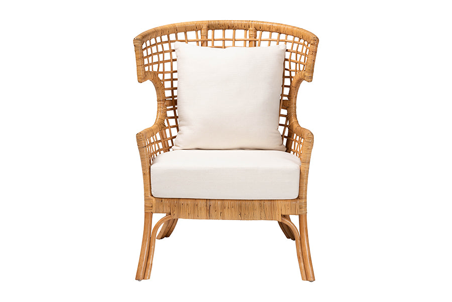 Regina Bohemian Light Honey Rattan Arm Chair