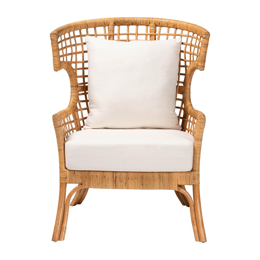 Regina Bohemian Light Honey Rattan Arm Chair