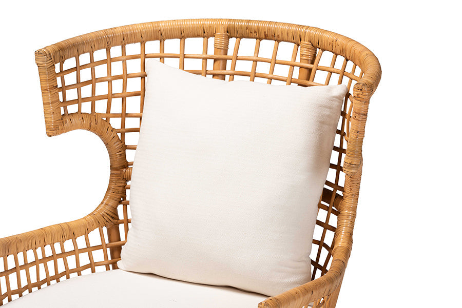 Regina Bohemian Light Honey Rattan Arm Chair