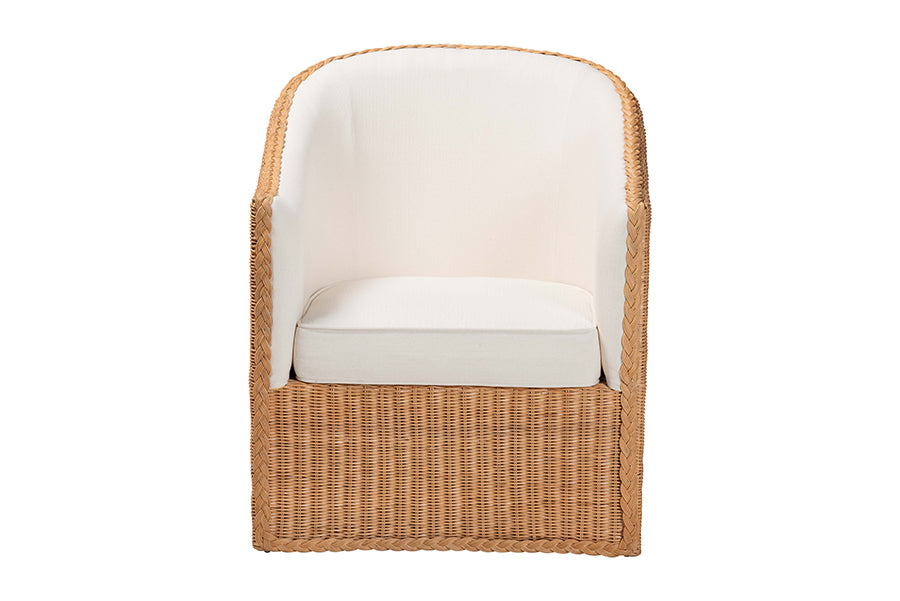 Tessa Bohemian Light Honey Rattan Arm Chair