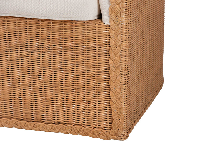 Tessa Bohemian Light Honey Rattan Arm Chair