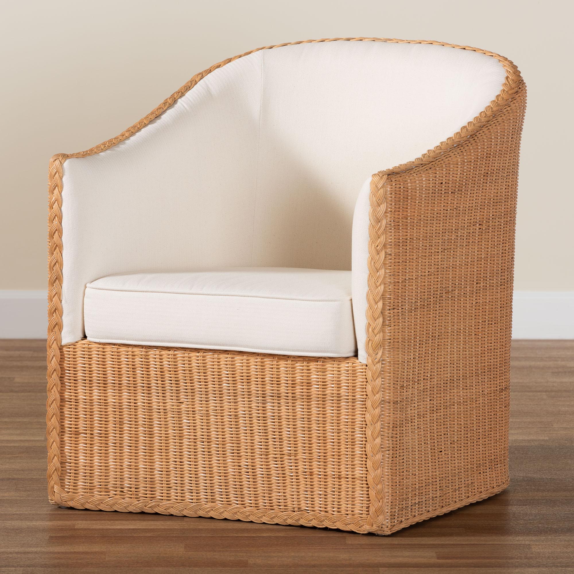 Tessa Bohemian Light Honey Rattan Arm Chair