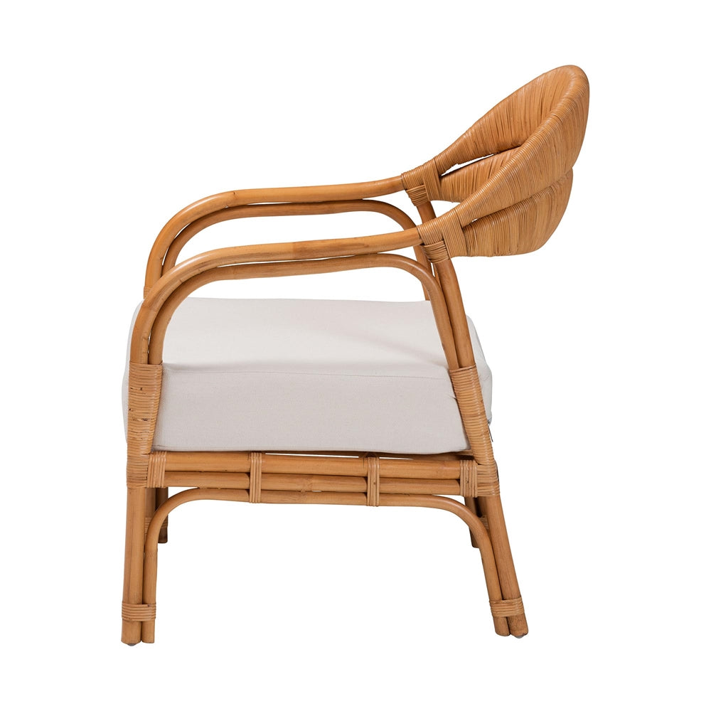 Marisa Bohemian Light Honey Rattan Arm Chair