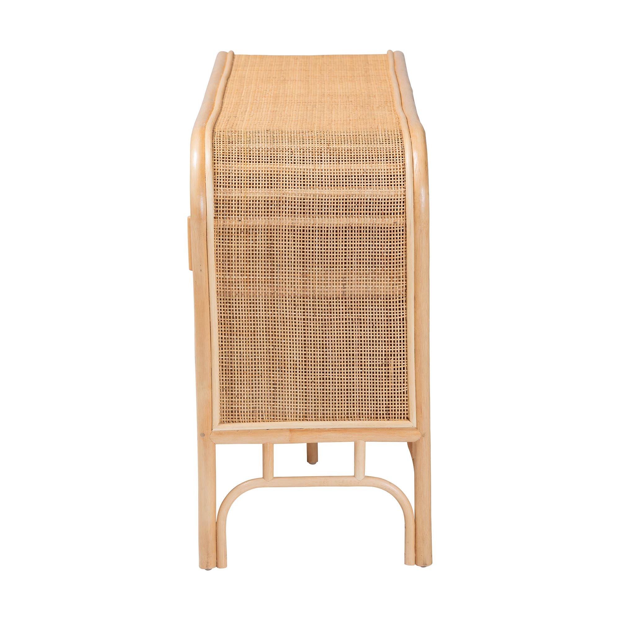 Carabella Bohemian Natural Rattan 2-Door Storage Cabinet