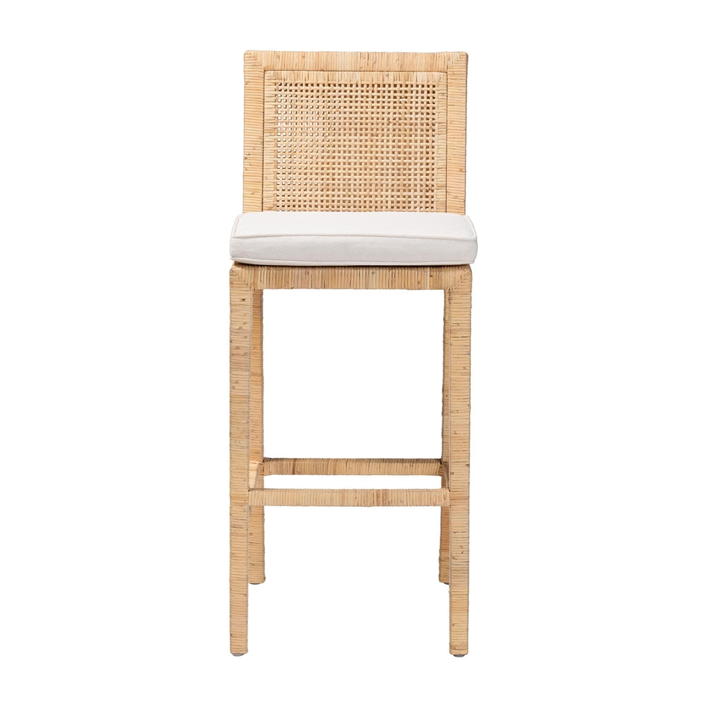 Sofia Bohemian Natural Rattan Bar Stool