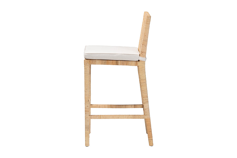 Sofia Bohemian Natural Rattan Bar Stool