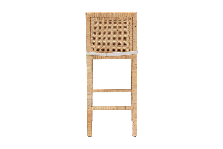 Sofia Bohemian Natural Rattan Bar Stool