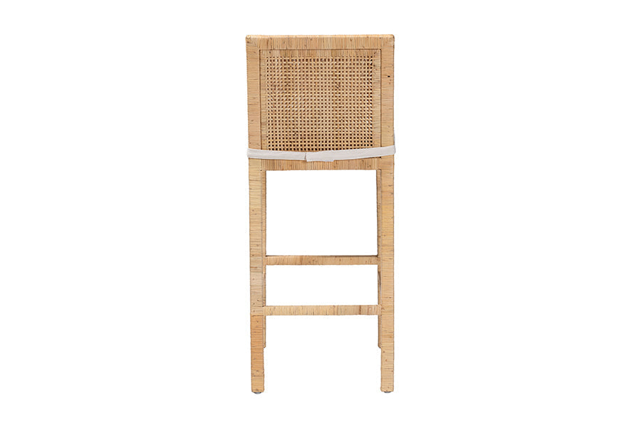 Sofia Bohemian Natural Rattan Bar Stool
