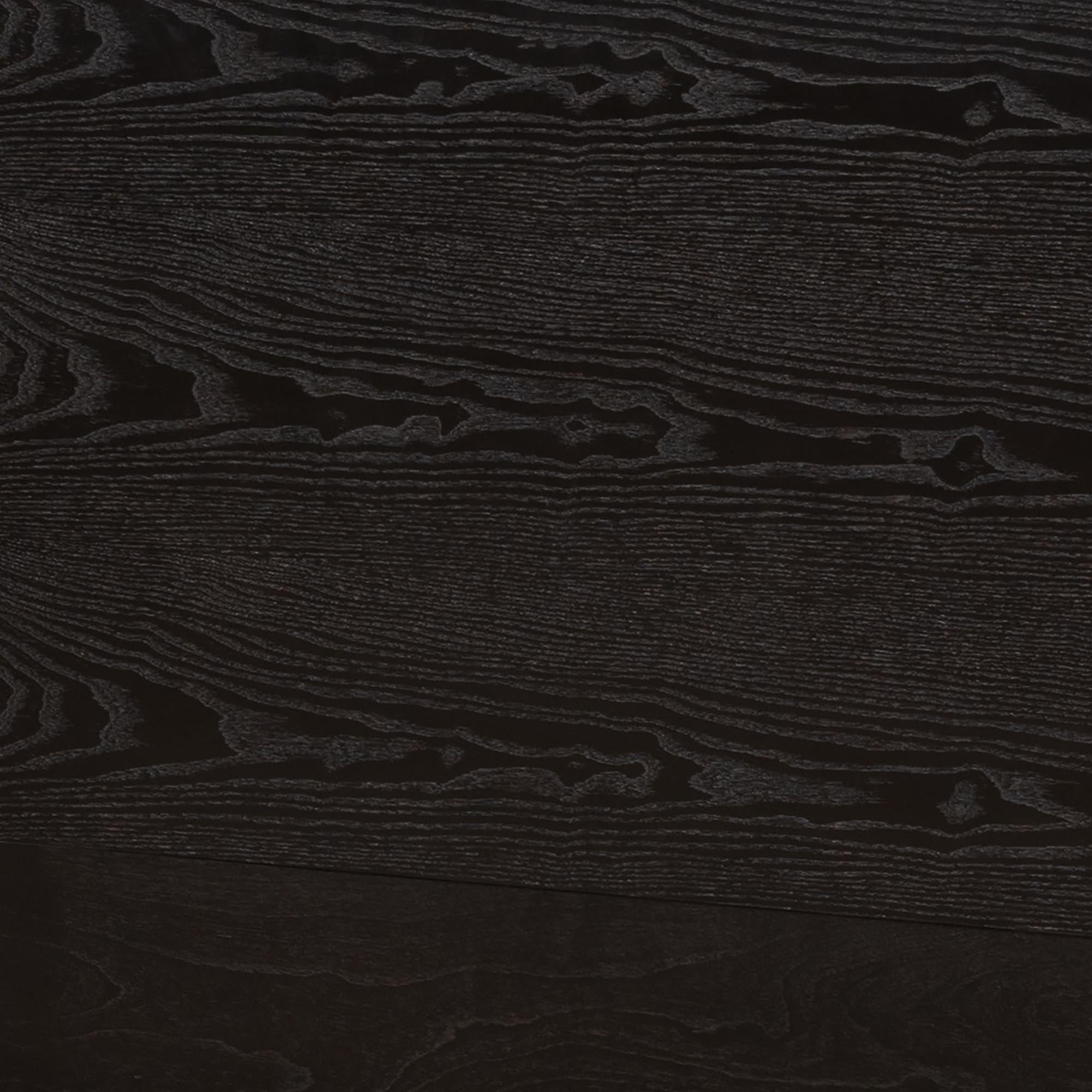 Elina Modern Ebony Black Wood Queen Size Platform Bed with Built-In Shelves