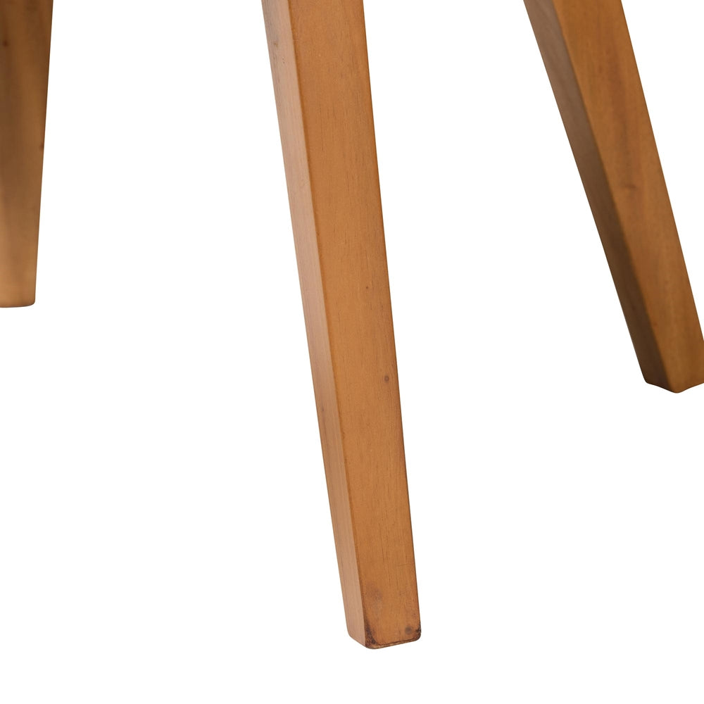Sabit Bohemian Seagrass and Mahogany Wood Dining Chair
