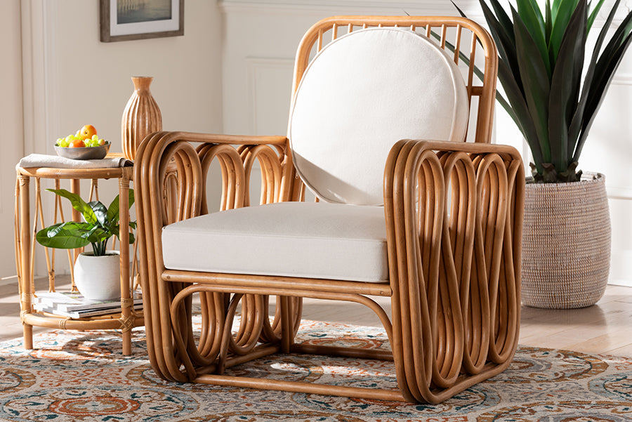 Tiramisu Bohemian Light Honey Rattan Arm Chair